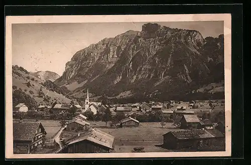 AK Mellau i. Bregenzerwald, Gesamtansicht mit Canisfluh
