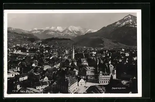 AK Dornbirn, Totalansicht aus der Vogelschau