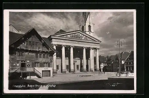 AK Dornbirn, Rotes Haus und Kirche