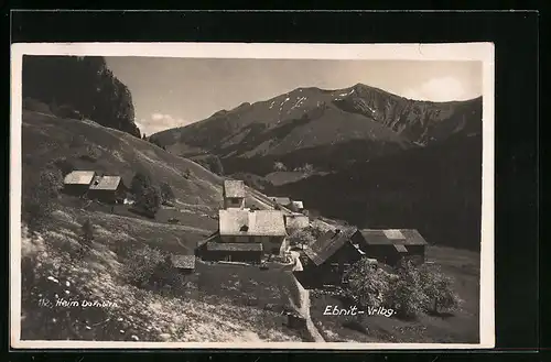 AK Ebnit, Ortsansicht mit Bergpanorama