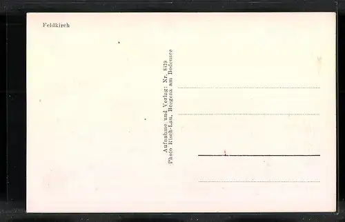 AK Feldkirch, Ortsansichten mit Gurtisspitze und Torbögen