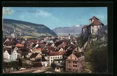 AK Feldkirch, Gesamtansicht mit Kirche