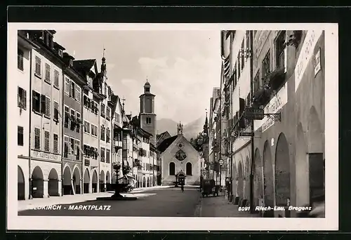 AK Feldkirch, Marktplatz mit Kirche