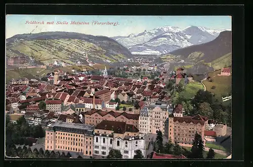 AK Feldkirch, Ortsansicht mit Stella Matutina