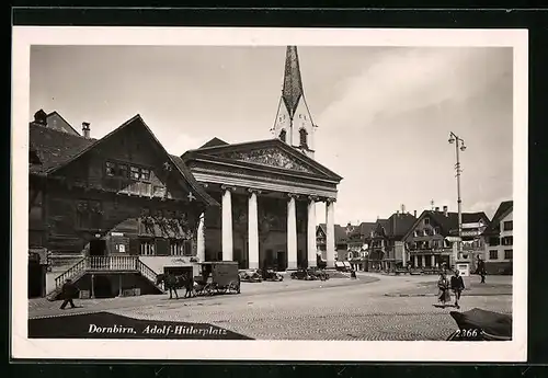 AK Dornbirn, platz mit Kirche