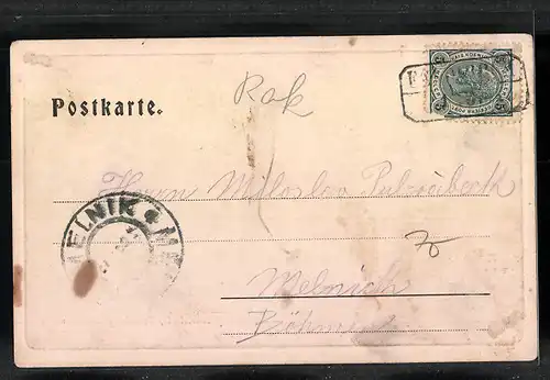 AK Feldkirch, Teilansicht mit Bergen