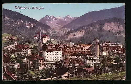 AK Feldkirch, Teilansicht mit Gurtisspitze