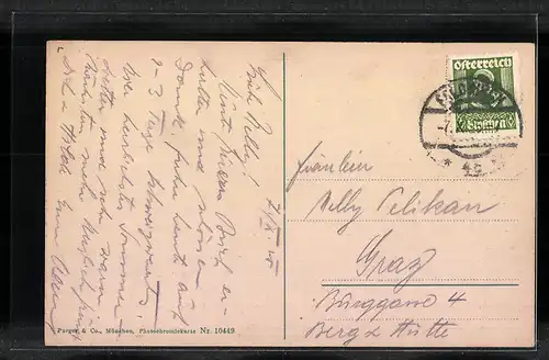 AK Feldkirch, Teilansicht mit Bergen