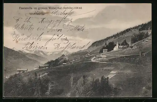 AK Fontanella im grossen Walsertal, Panorama