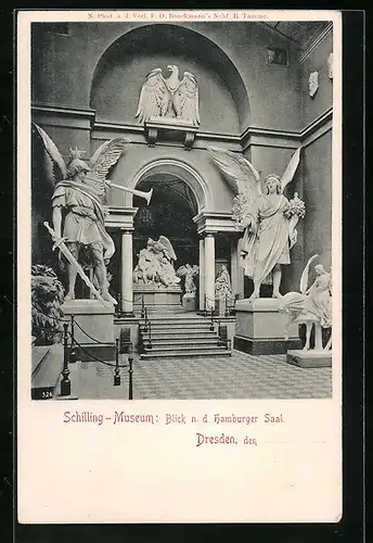 AK Dresden, Schilling-Museum, Blick nach dem Hamburger Saal