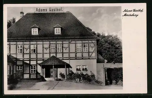 AK Moritzburg, Frontalansicht von Adams Gasthof