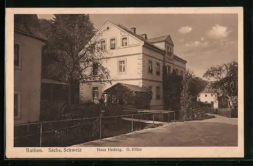 AK Rathen /Sächs. Schweiz, Gasthof Haus Hedwig von G. Kühn