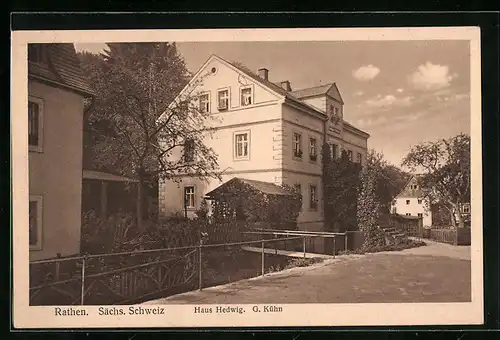 AK Rathen /Sächs. Schweiz, Gasthof Haus Hedwig von G. Kühn