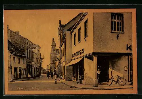 AK Zülpich, Kinat mit Kaisers Kaffee und Hotel Central