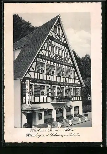 AK Hornberg a. d. Schwarzwaldbahn, Hotel und Pension Adler