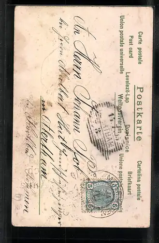 Lithographie Hoch Anna, Damenportrait, Namenstag