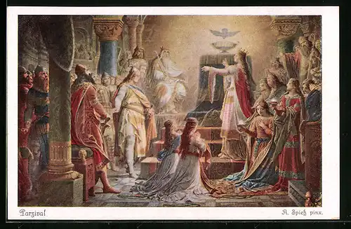 Künstler-AK Parsival - Das Gralswunder