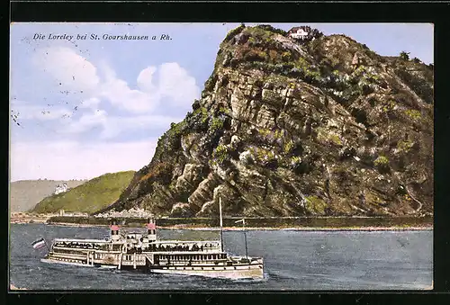AK Die Loreley bei St. Goarshausen am Rhein