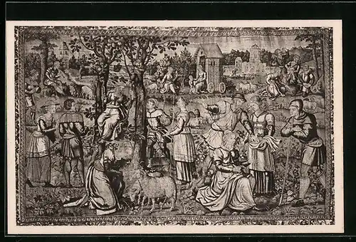 Künstler-AK Wiener Gobelinsammlung, Schäferspiele