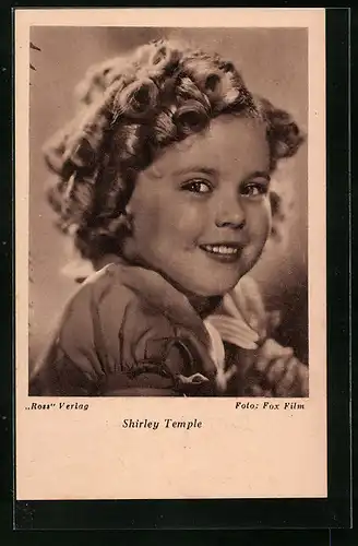 AK Schauspielerin Shirley Temple als junges keckes Mädchen
