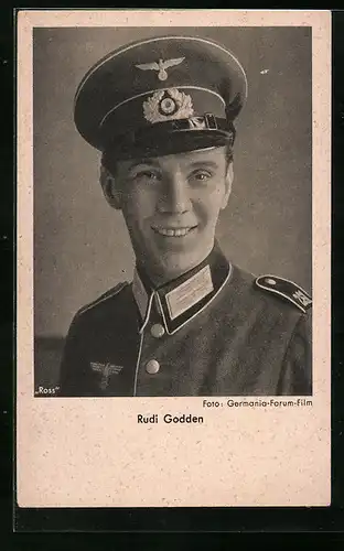 AK Schauspieler Rudi Gadden in einer Uniform