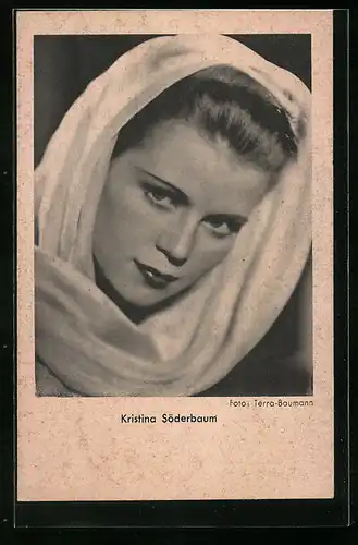 AK Schauspielerin Kristina Söderbaum trägt einen Schleier