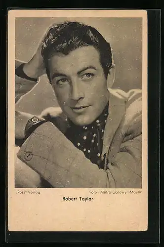 AK Schauspieler Robert Taylor im kariertem Sakko