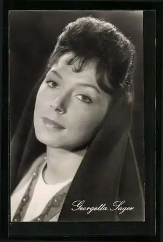 AK Schauspielerin Georgetta Sager einer Filmrolle