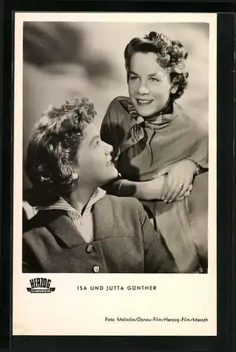 AK Schauspielerinnen Isa und Jutta Günther in einer Filmrolle