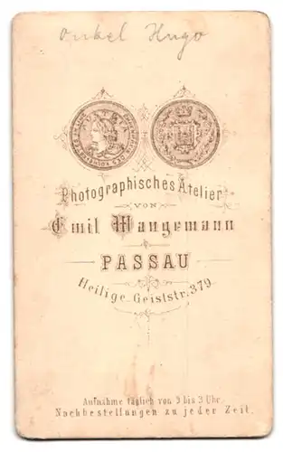 Fotografie Emil Wangemann, Passau, Heilige Geiststrasse 379, hübscher Junge im Anzug und Krawatte