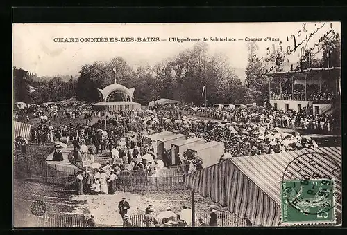 AK Charbonnières-les-Bains, L`Hippodrome de Sainte-Luce, Courses d`Anes