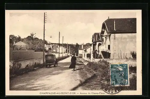 AK Champagne-au-Mont-d`Or, Avenue du Champ-Fleuri