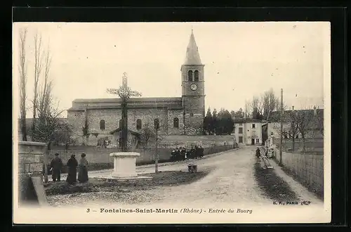 AK Fontaines-Saint-Martin, Entrée du Bourg