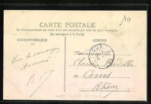 AK Amplepuis, Brégade et Rue de Tarare