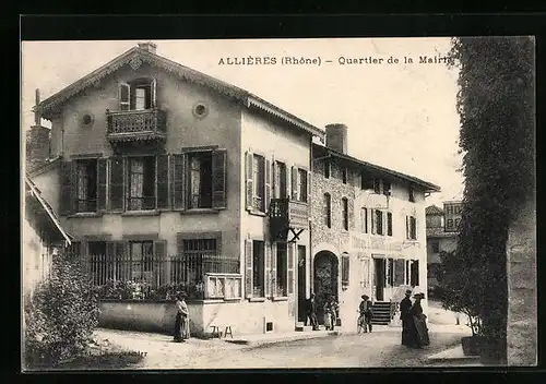 AK Allières, Quartier de la Mairie