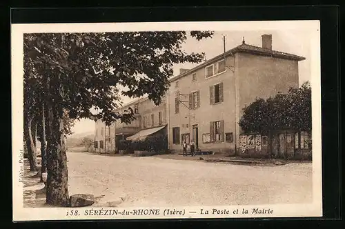 AK Sérézin-du-Rhone, La Poste et la Mairie