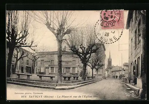 AK Savigny, La Place Publique et Rue de l`Eglise