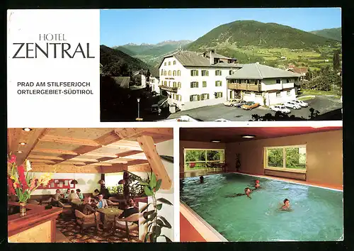AK Prad am Stifserjoch, Hotel Zentral mit Schwimmbad