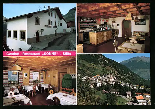 AK Stilfs, Gasthof-Restaurant Sonne, Ortsansicht