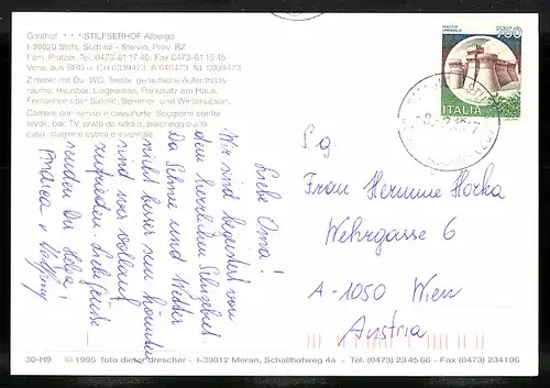 AK Stilfs, Gasthof Stilfserhof, Ortsansicht