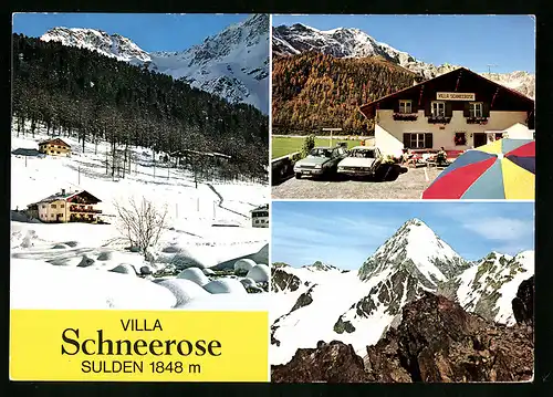 AK Sulden, Pension Villa Schneerose im Winter, Gipfelpartie