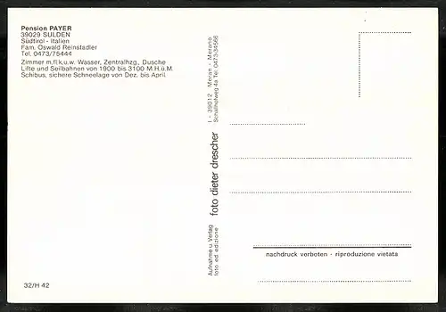 AK Sulden, Pension Payer, Ortsansicht