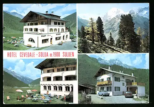 AK Sulden, Hotel Chevedale mit Garten, Bergpartie