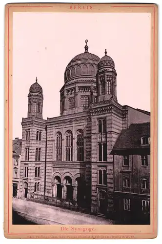 Fotografie Rob. Prager, Berlin, Ansicht Berlin, die Synagoge in der Oranienburger Str. 28-30
