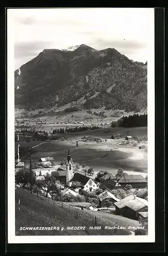 AK Schwarzenberg, Panorama vom Berg aus gesehen