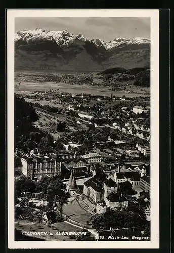 AK Feldkirch, Panorama gegen die Alvirgruppe