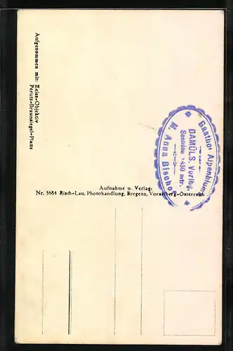 AK Damüls, Gasthaus Alpenblume im Winter