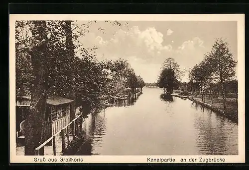 AK Grossköris, Kanalpartie an der Zugbrücke