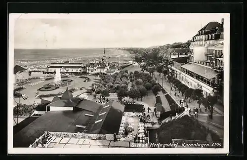 AK Heringsdorf, Kuranlagen aus der Vogelschau