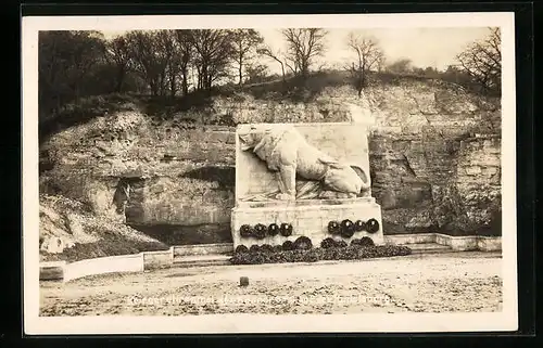 AK Bad Kösen, Kriegerehrenmal auf der Rudelsburg